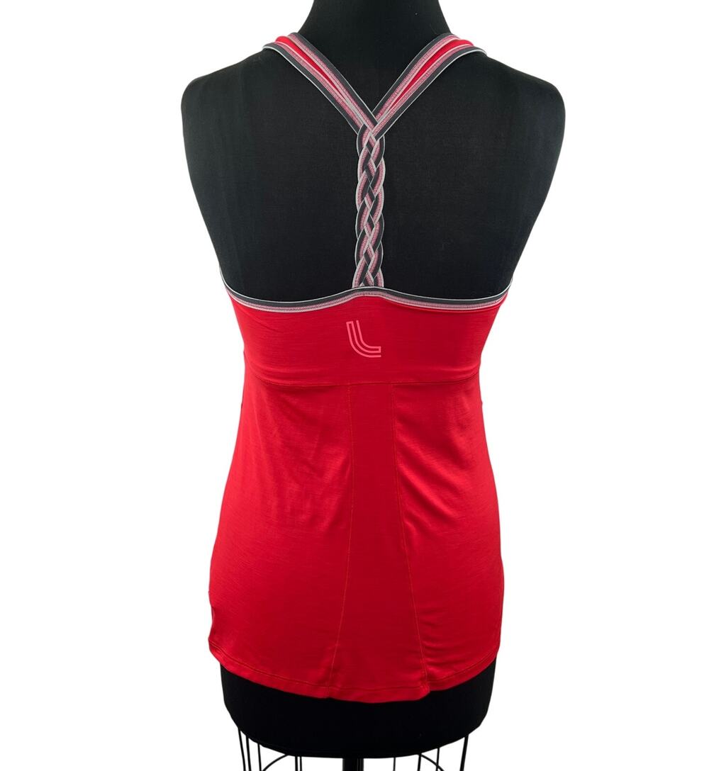 LOLE Activewear Workout Yoga Pink Tank Top Braid Back Detail Size M Medium